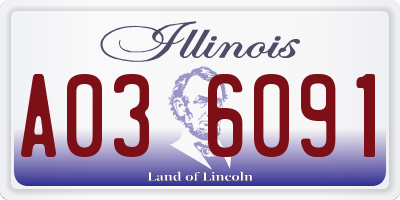 IL license plate A036091