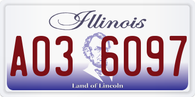 IL license plate A036097