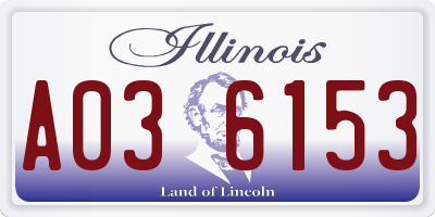IL license plate A036153