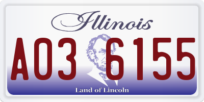 IL license plate A036155