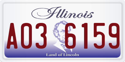 IL license plate A036159