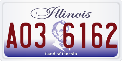 IL license plate A036162