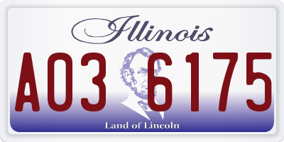 IL license plate A036175