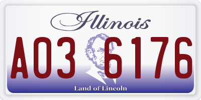 IL license plate A036176