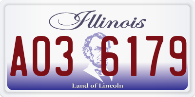 IL license plate A036179