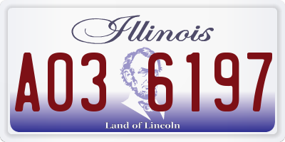 IL license plate A036197