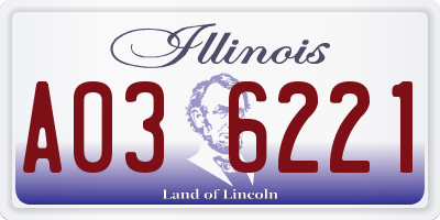 IL license plate A036221