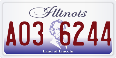 IL license plate A036244