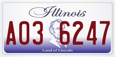 IL license plate A036247