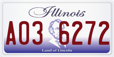 IL license plate A036272