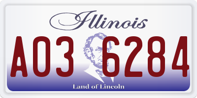 IL license plate A036284