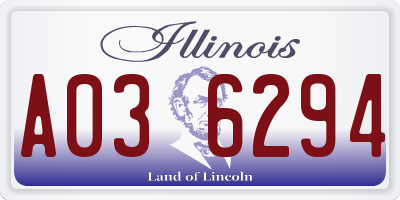 IL license plate A036294