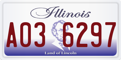 IL license plate A036297