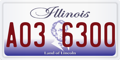 IL license plate A036300