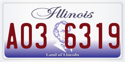 IL license plate A036319