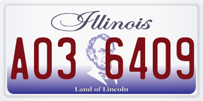 IL license plate A036409