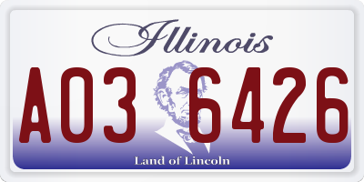 IL license plate A036426