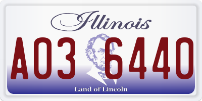 IL license plate A036440
