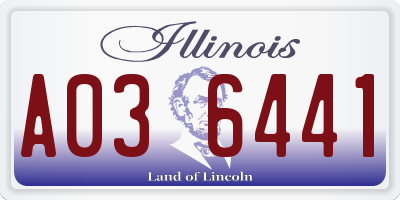 IL license plate A036441