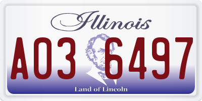 IL license plate A036497