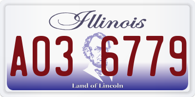 IL license plate A036779