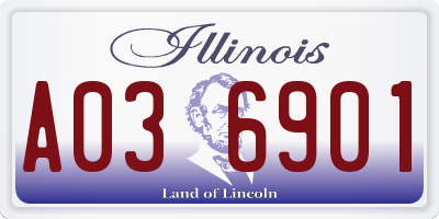 IL license plate A036901
