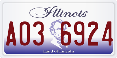 IL license plate A036924
