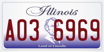 IL license plate A036969