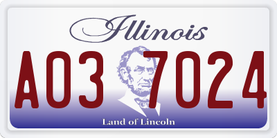 IL license plate A037024