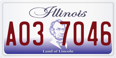 IL license plate A037046