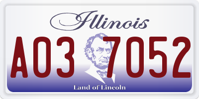 IL license plate A037052