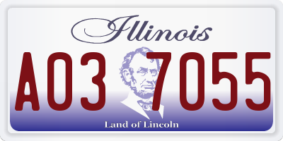 IL license plate A037055