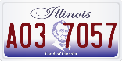 IL license plate A037057