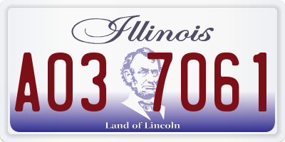 IL license plate A037061