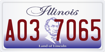 IL license plate A037065
