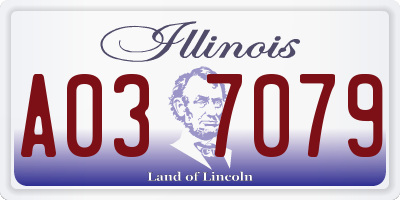 IL license plate A037079