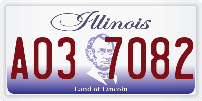 IL license plate A037082