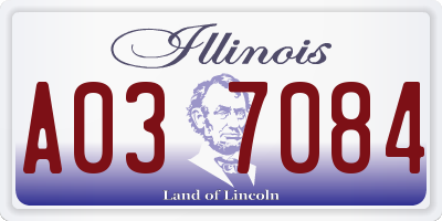 IL license plate A037084