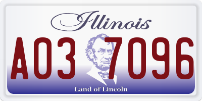 IL license plate A037096