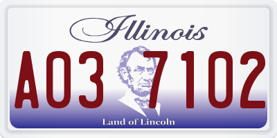 IL license plate A037102
