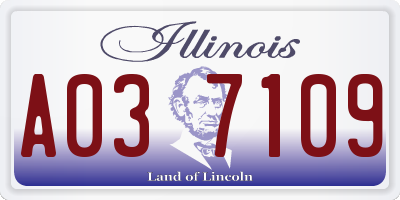 IL license plate A037109