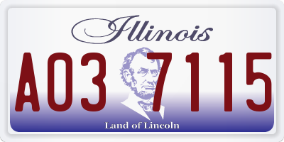 IL license plate A037115