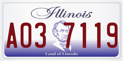 IL license plate A037119