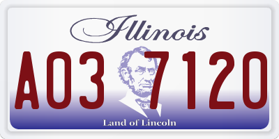 IL license plate A037120