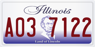 IL license plate A037122