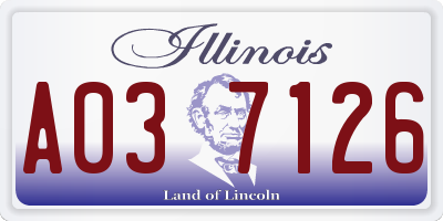 IL license plate A037126