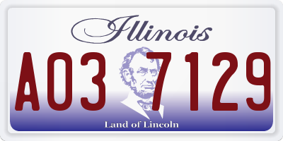IL license plate A037129