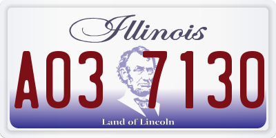 IL license plate A037130