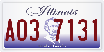 IL license plate A037131