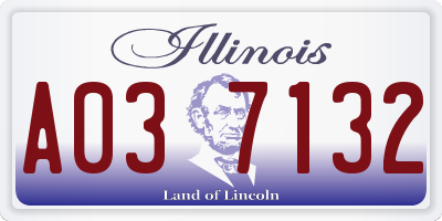 IL license plate A037132